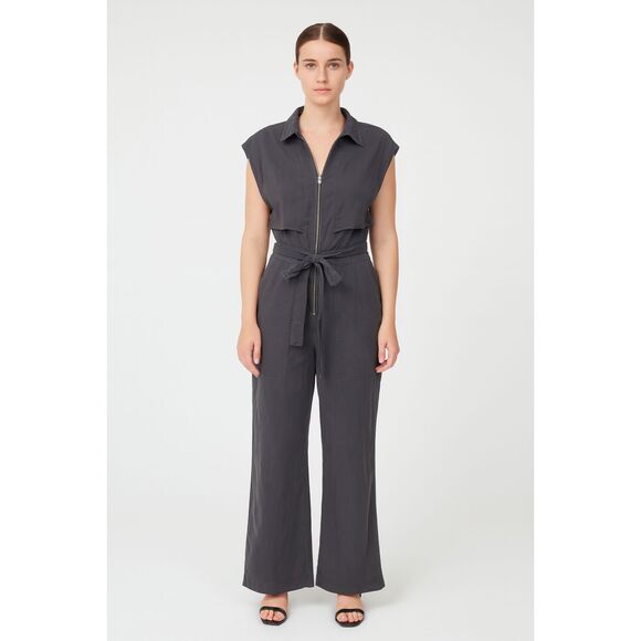 SAINT ART Maxine Belted Cargo Jumpsuit Navy Blue Small - Picture 1 of 7